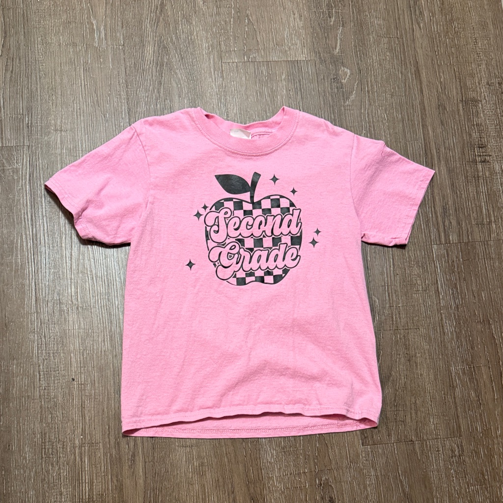 Port And Company Pink Second Grade Apple Tee